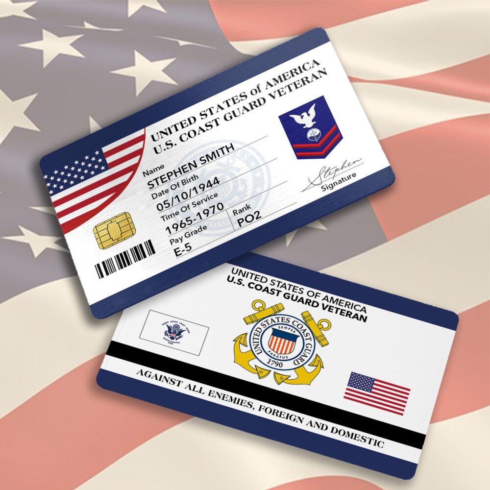 US Coast Guard, Semper Paratus - Printed Metal Card - Image 3