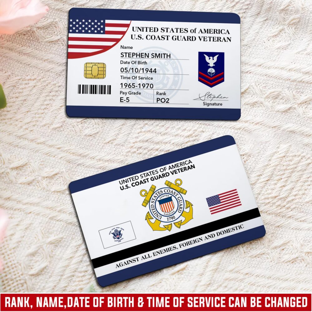 US Coast Guard, Semper Paratus - Printed Metal Card