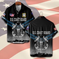 US Coast Guard, E 3 Red - Short Sleeve Button Shirt