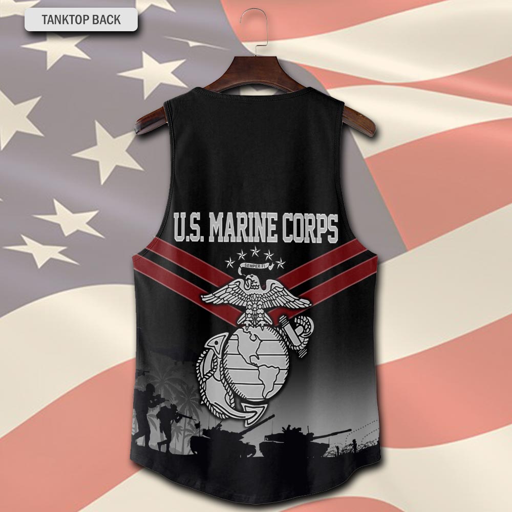 US Marine Corps, Honoring All Who Served - Tank-Top - Image 3
