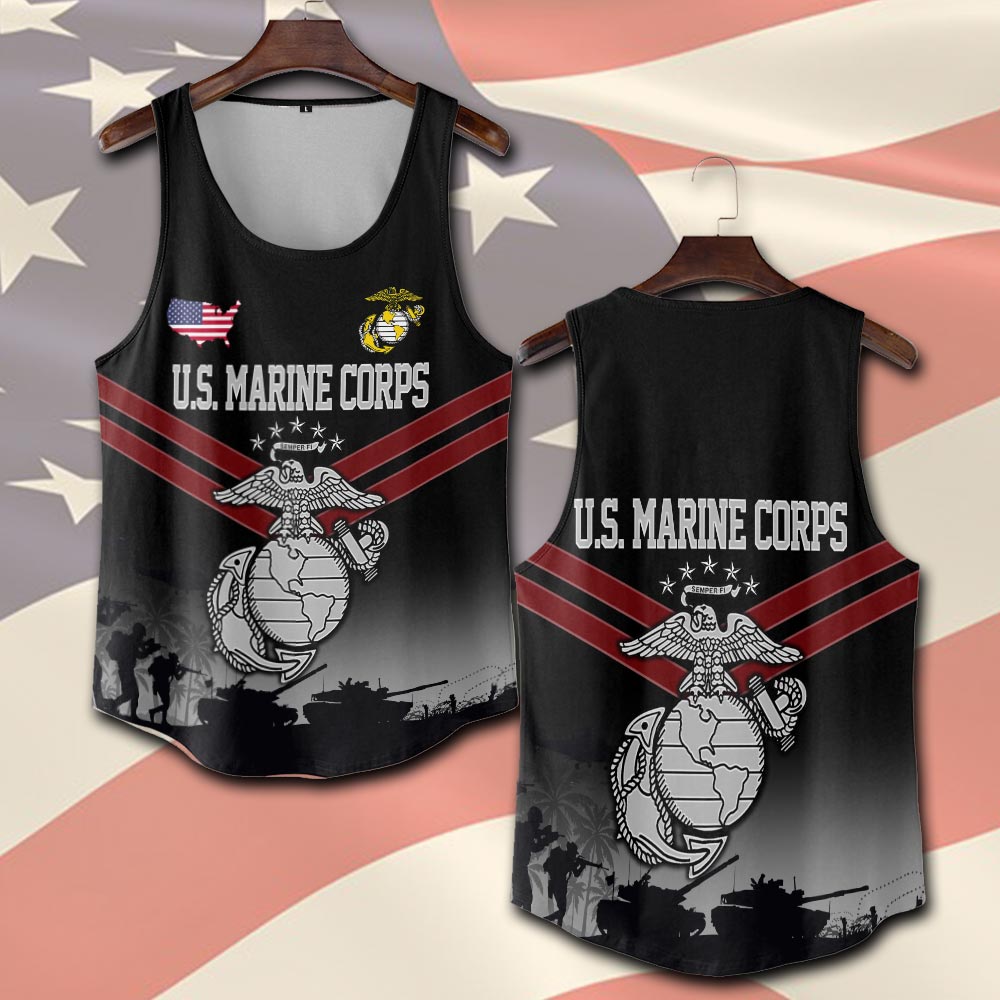 US Marine Corps, Honoring All Who Served - Tank-Top