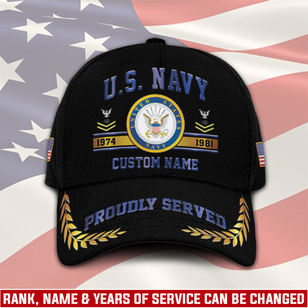US Navy, Land Of The Free, Because Of The Brave - Classic Cap