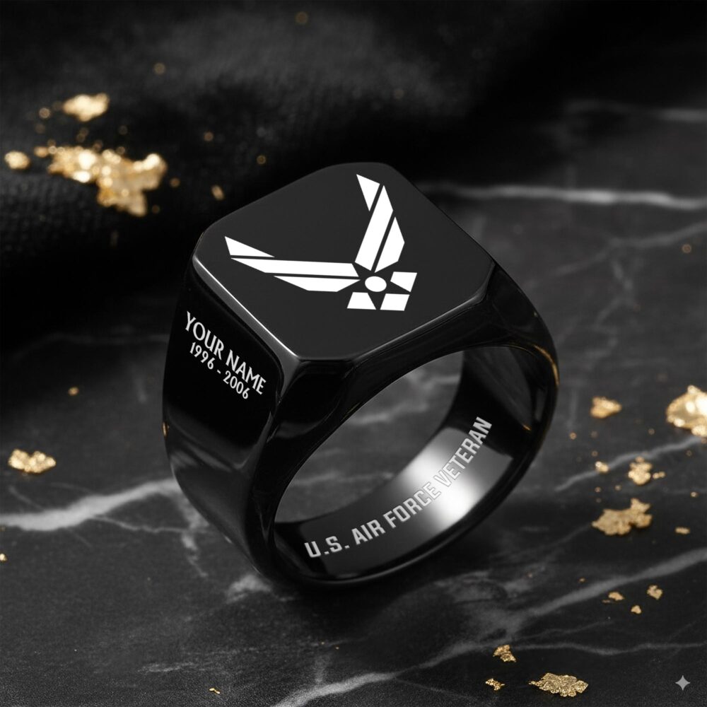 US Air Force , O 4 Air Force Major - Engraved Men's Ring - Image 8