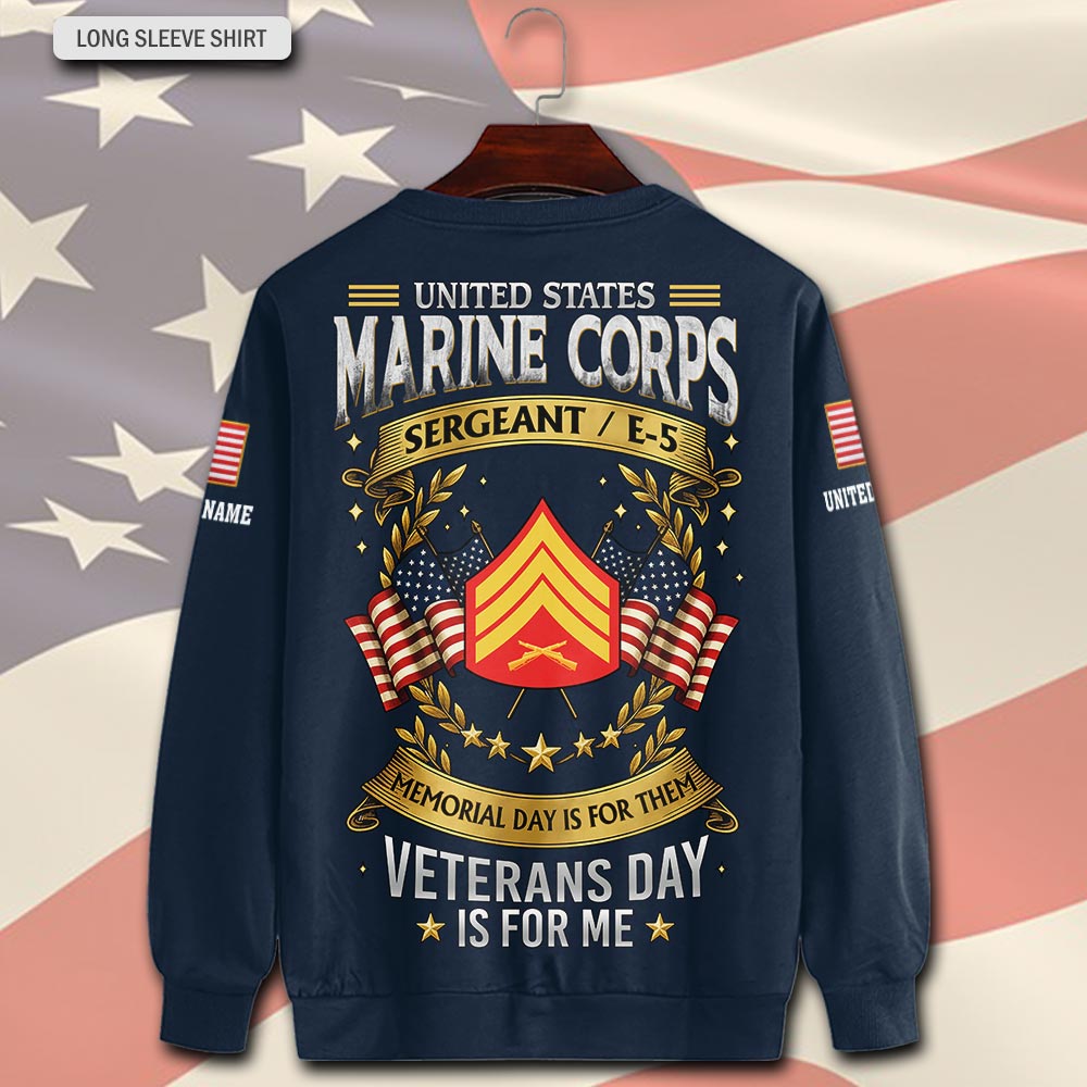US Marine Corps, American By Birth, Veteran By Choice - Sweatshirt - Image 3