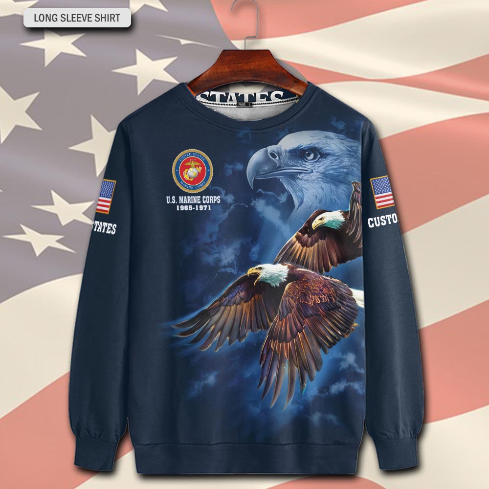 US Marine Corps, American By Birth, Veteran By Choice - Sweatshirt - Image 2