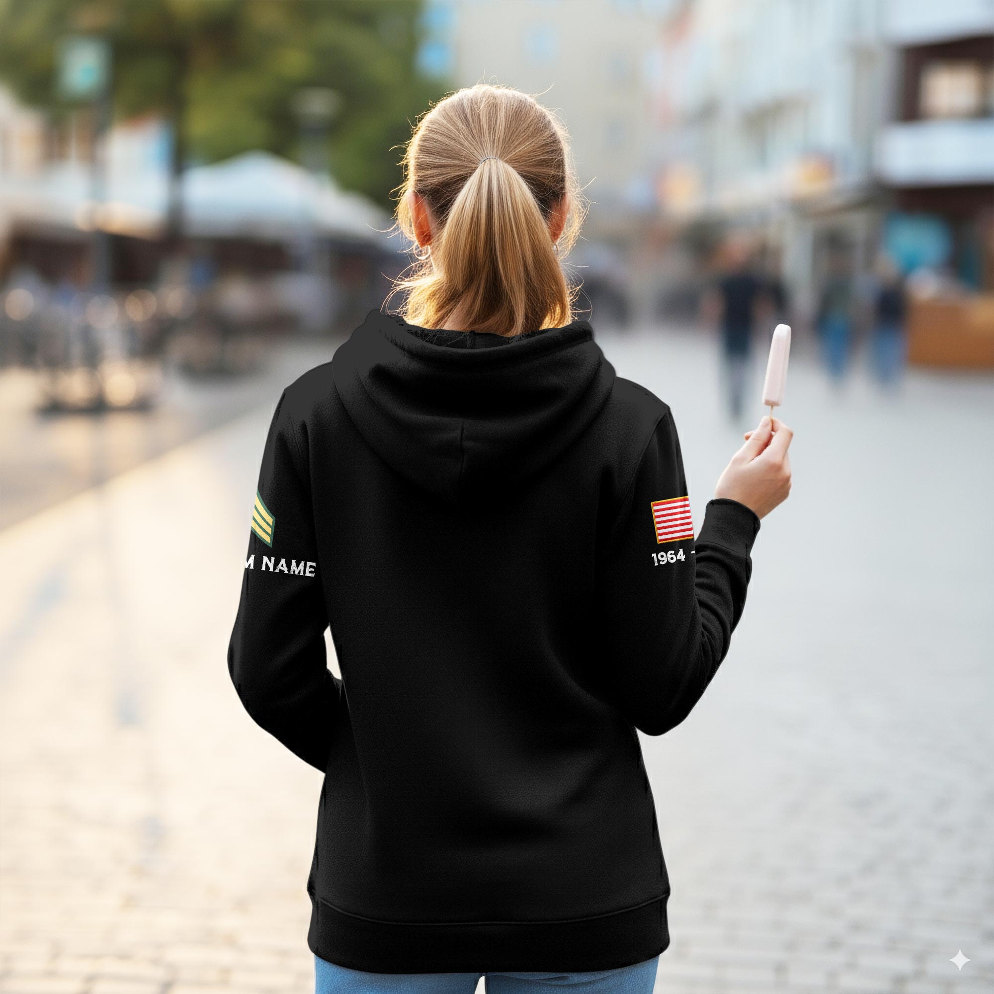 US Army, Proud Veteran - Women Hoodie - Image 3