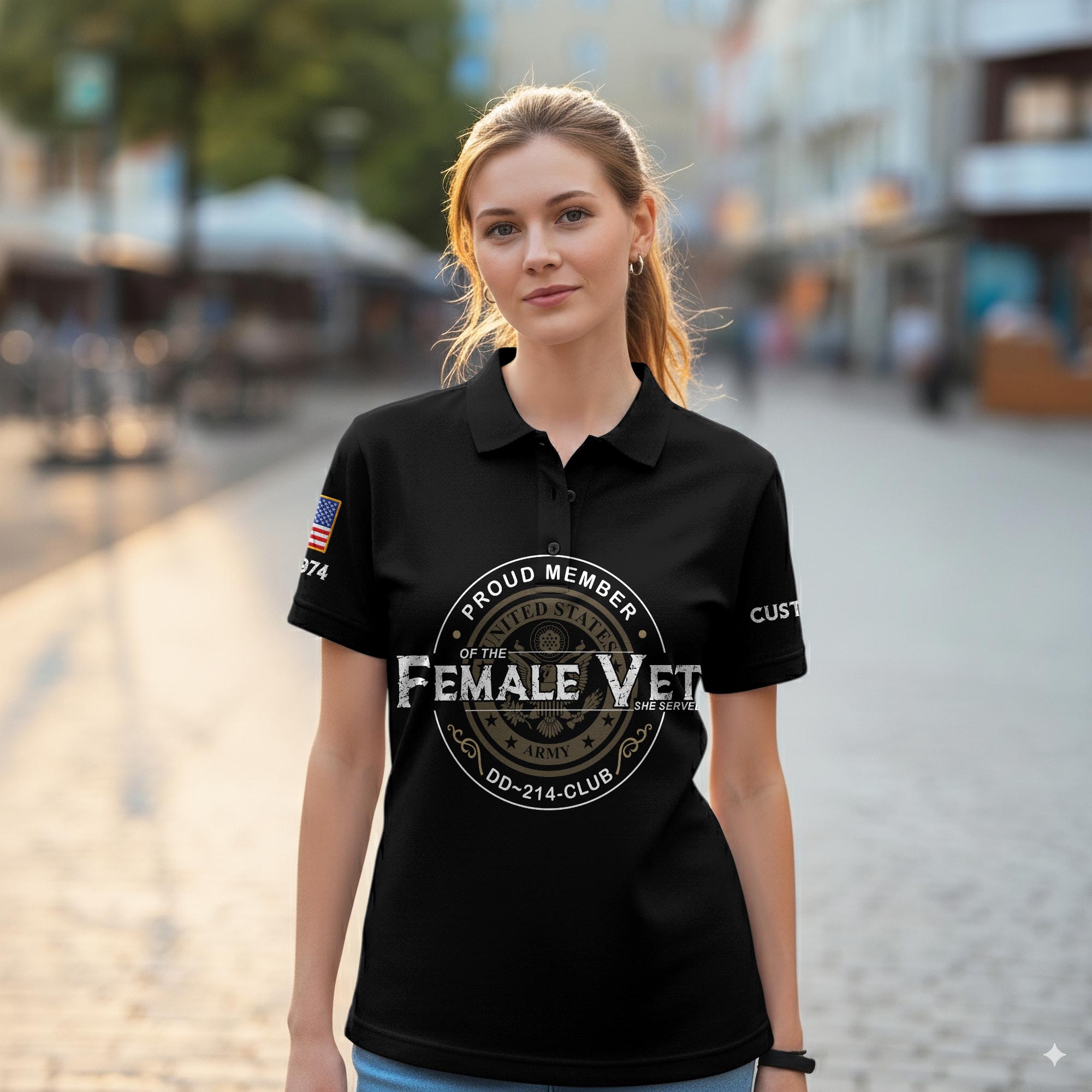 US Army, Proud To Have Served - Women Polo Shirt - Image 2