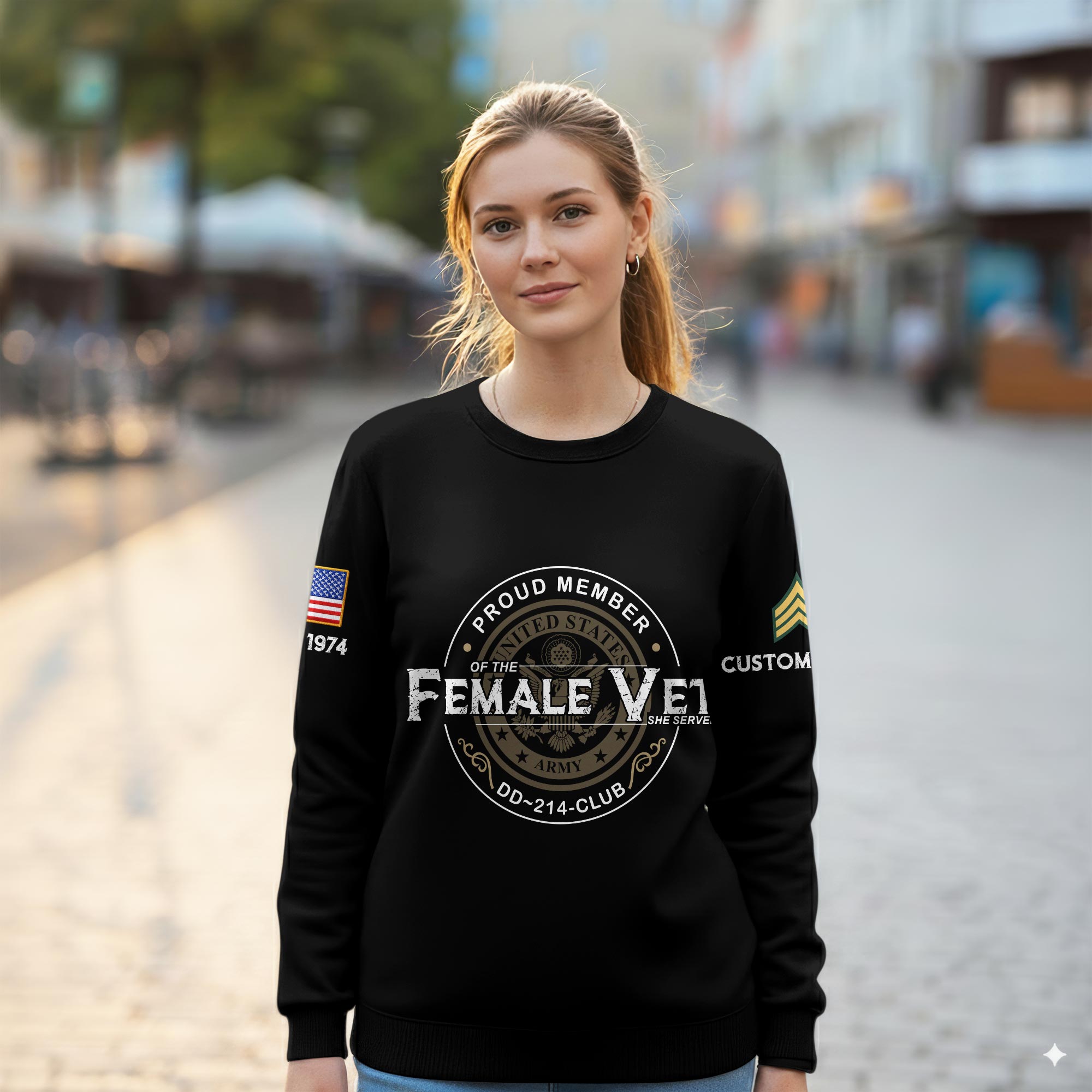 US Army, E 6 Army Specialist - Women Sweatshirt - Image 2