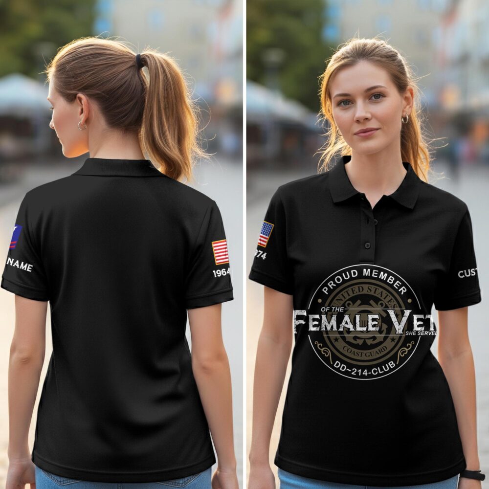 US Coast Guard, E 5 Gold - Women Polo Shirt