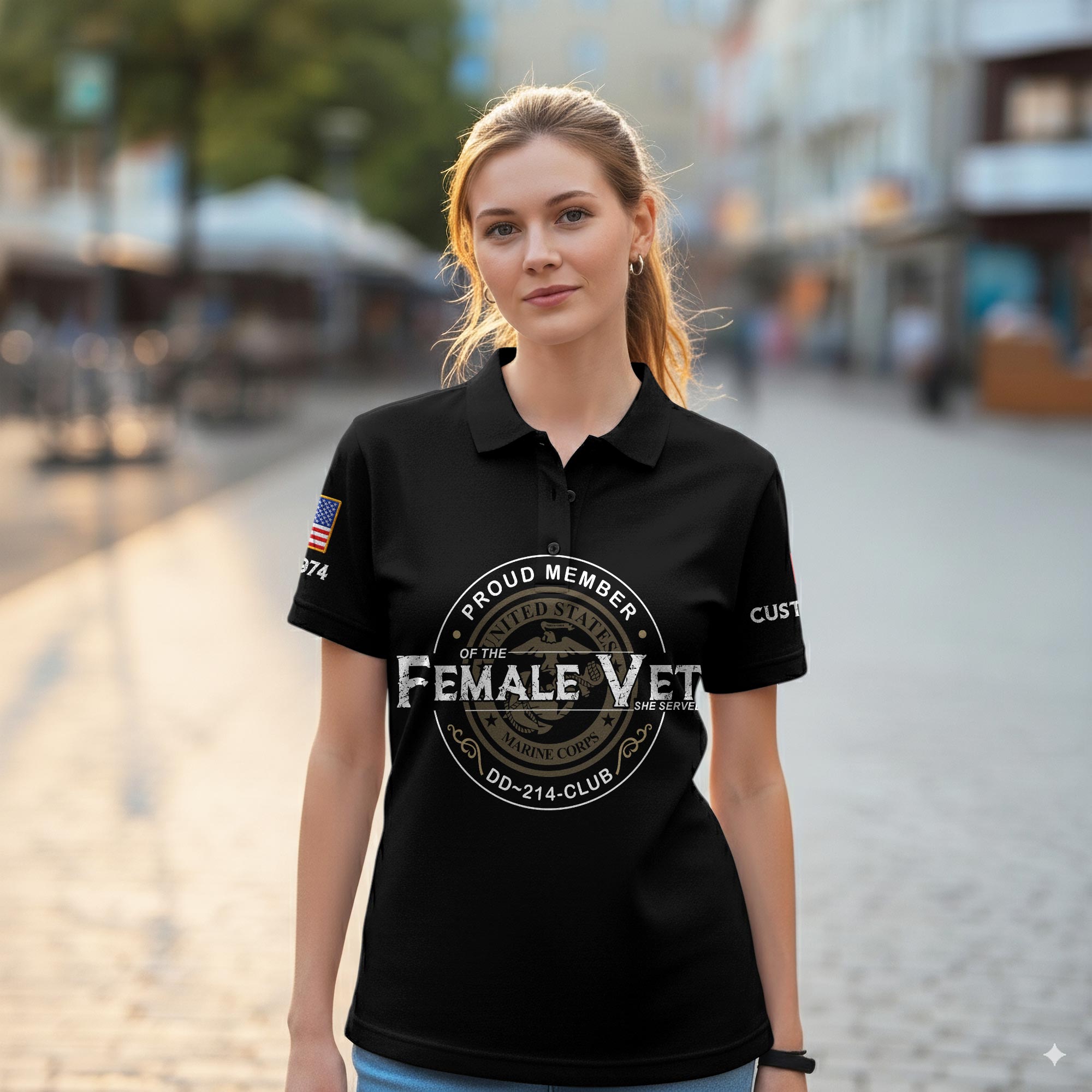 US Marine Corps, Proud To Have Served - Women Polo Shirt - Image 2