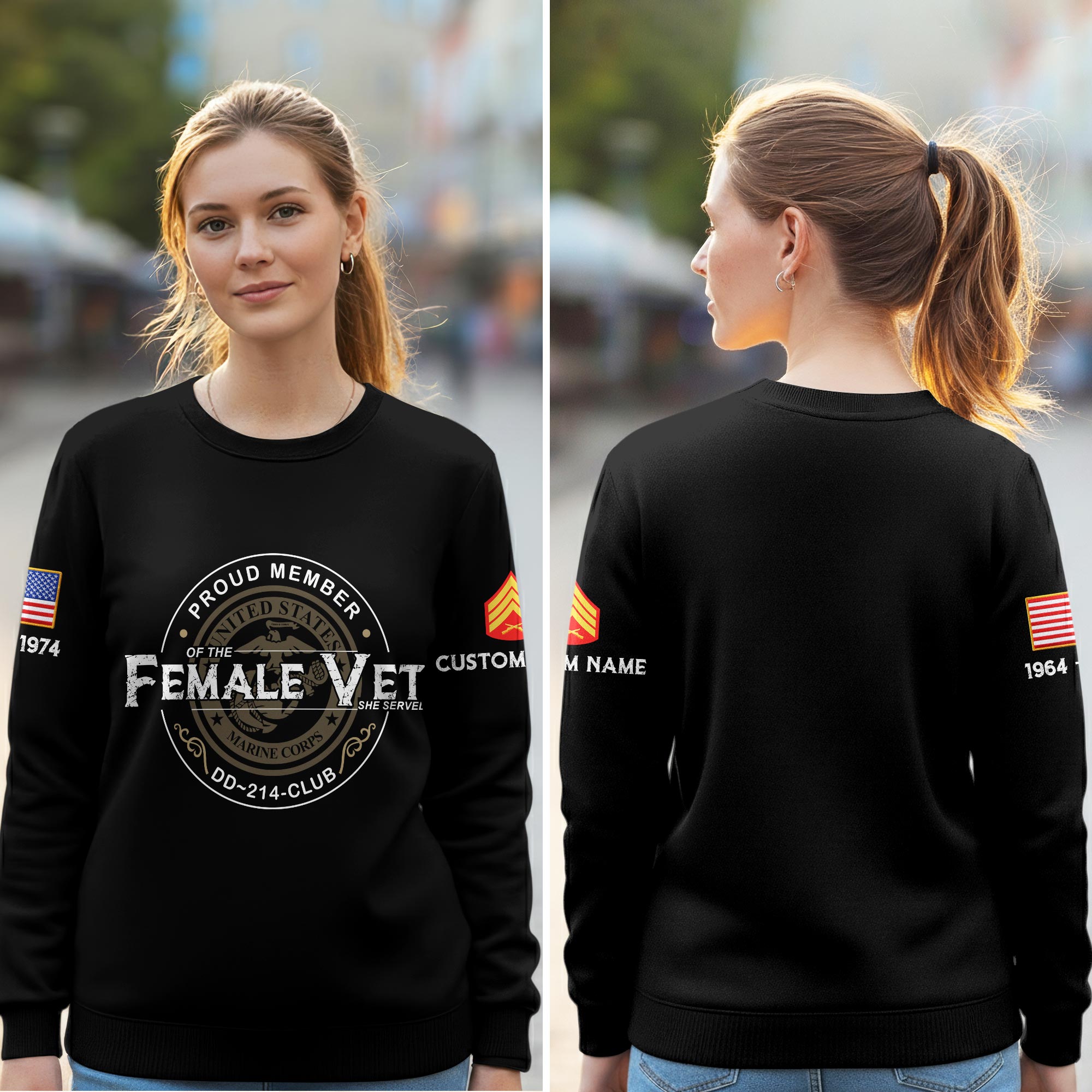 US Marine Corps, E 9 Marines Master Gunnery Sergeant - Women Sweatshirt