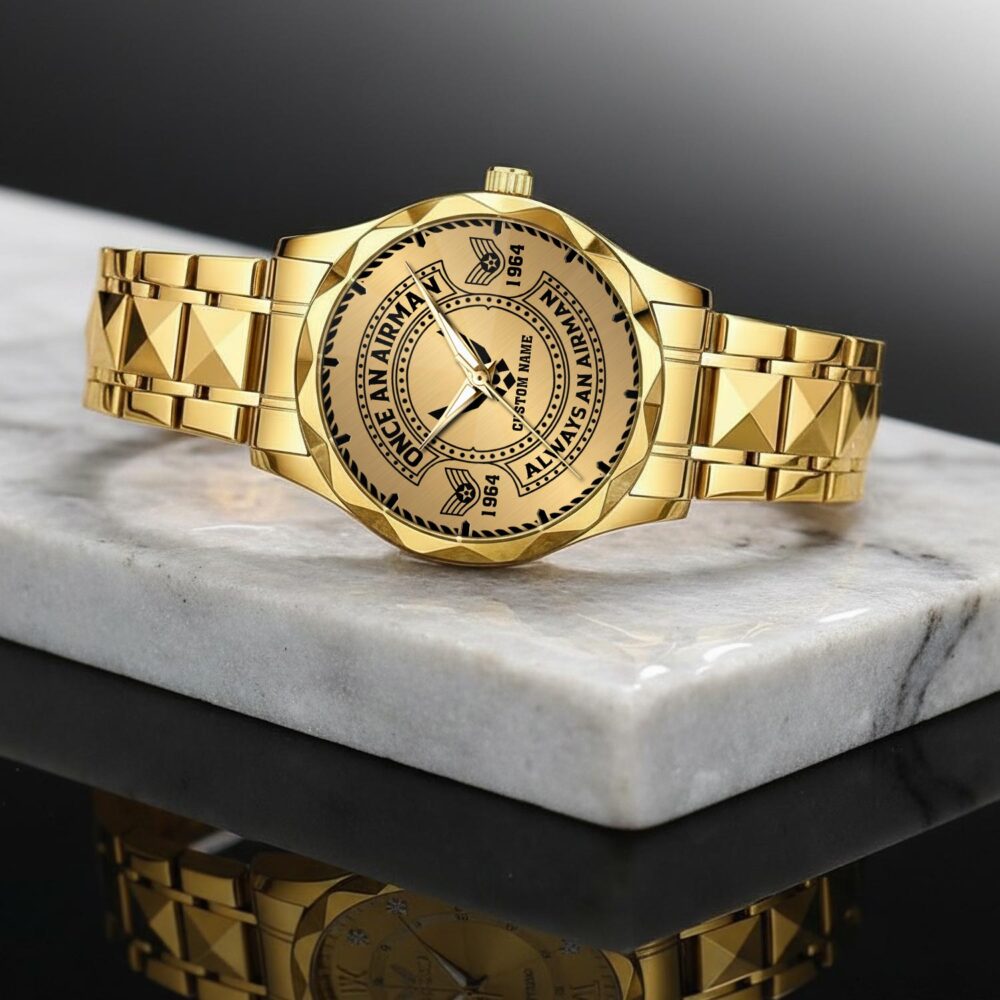 US Air Force, Life And Pride - Diamond-Cut Bezel Watch - Image 2