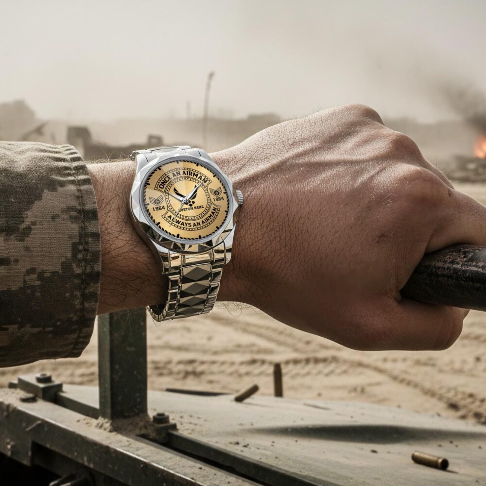 US Air Force, Life And Pride - Diamond-Cut Bezel Watch - Image 4