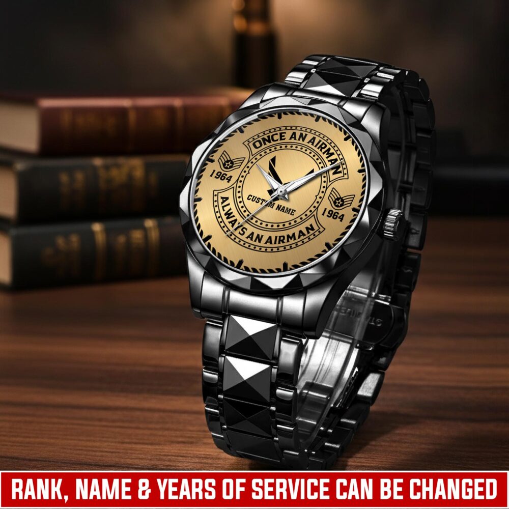 US Air Force, Life And Pride - Diamond-Cut Bezel Watch