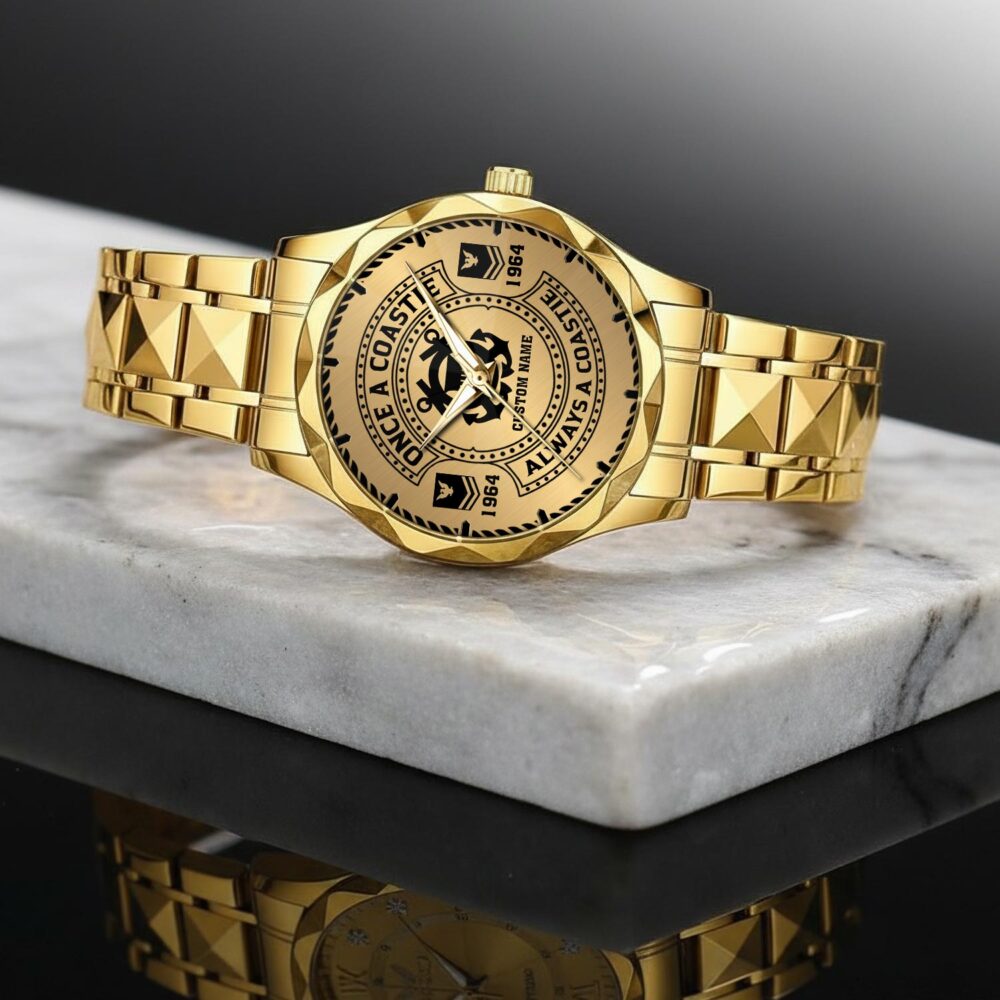 US Coast Guard, Second To None - Diamond-Cut Bezel Watch - Image 2