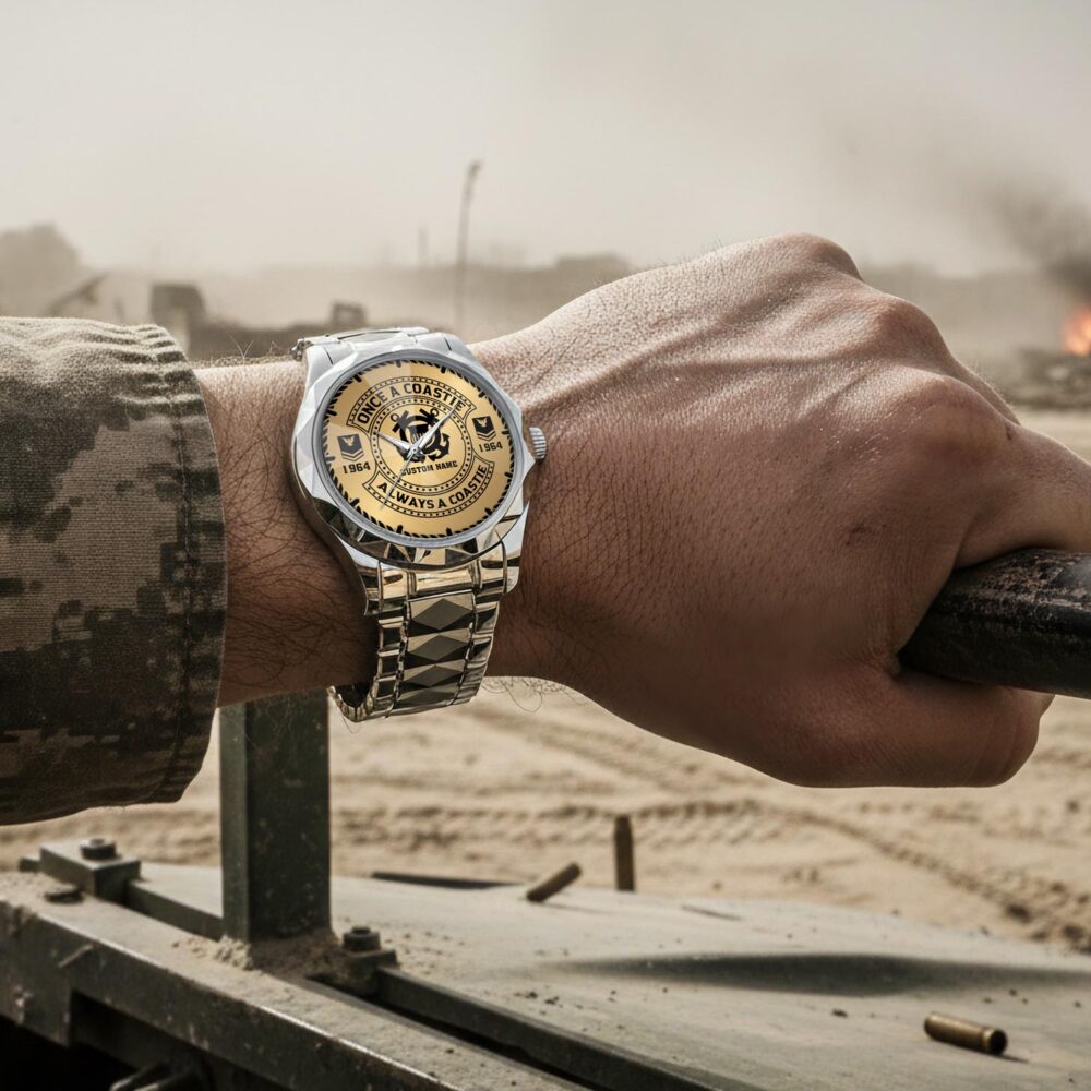 US Coast Guard, Second To None - Diamond-Cut Bezel Watch - Image 4