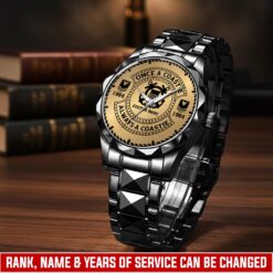 US Coast Guard, Second To None - Diamond-Cut Bezel Watch