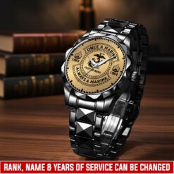 US Marine Corps, E 7 Marines Gunnery Sergeant - Diamond-Cut Bezel Watch