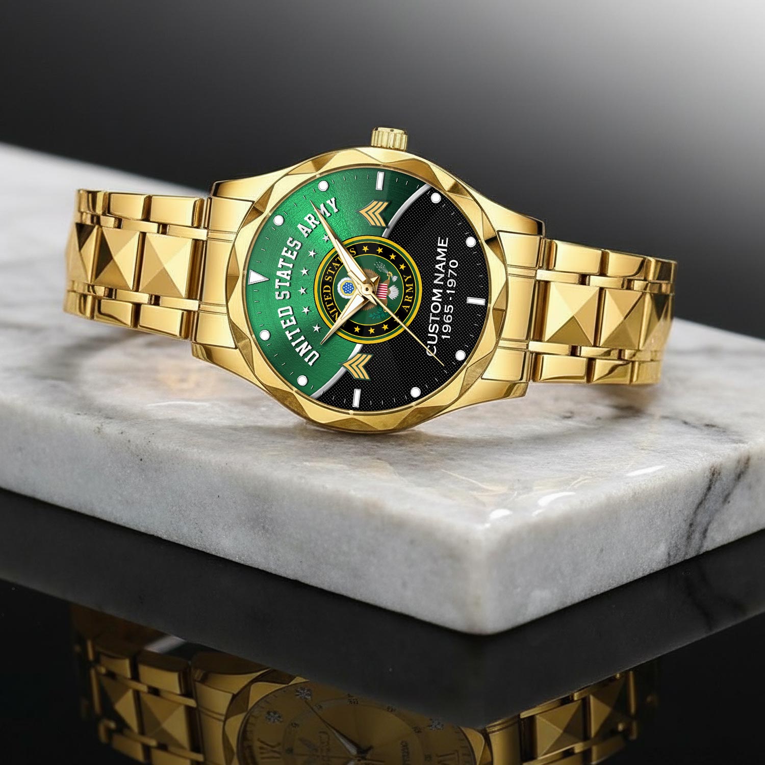 US Army, Lest We Forget - Diamond-Cut Bezel Watch - Image 2