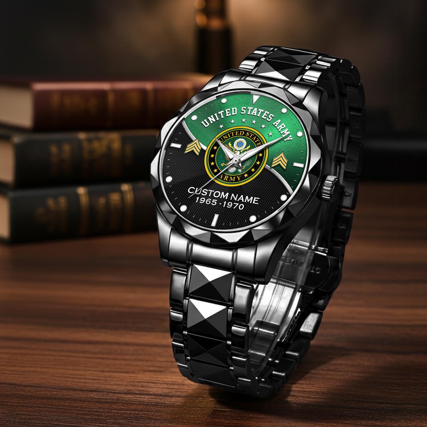 US Army, Lest We Forget - Diamond-Cut Bezel Watch - Image 3