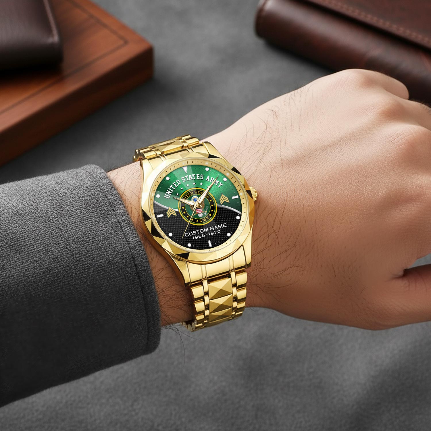 US Army, Lest We Forget - Diamond-Cut Bezel Watch - Image 5