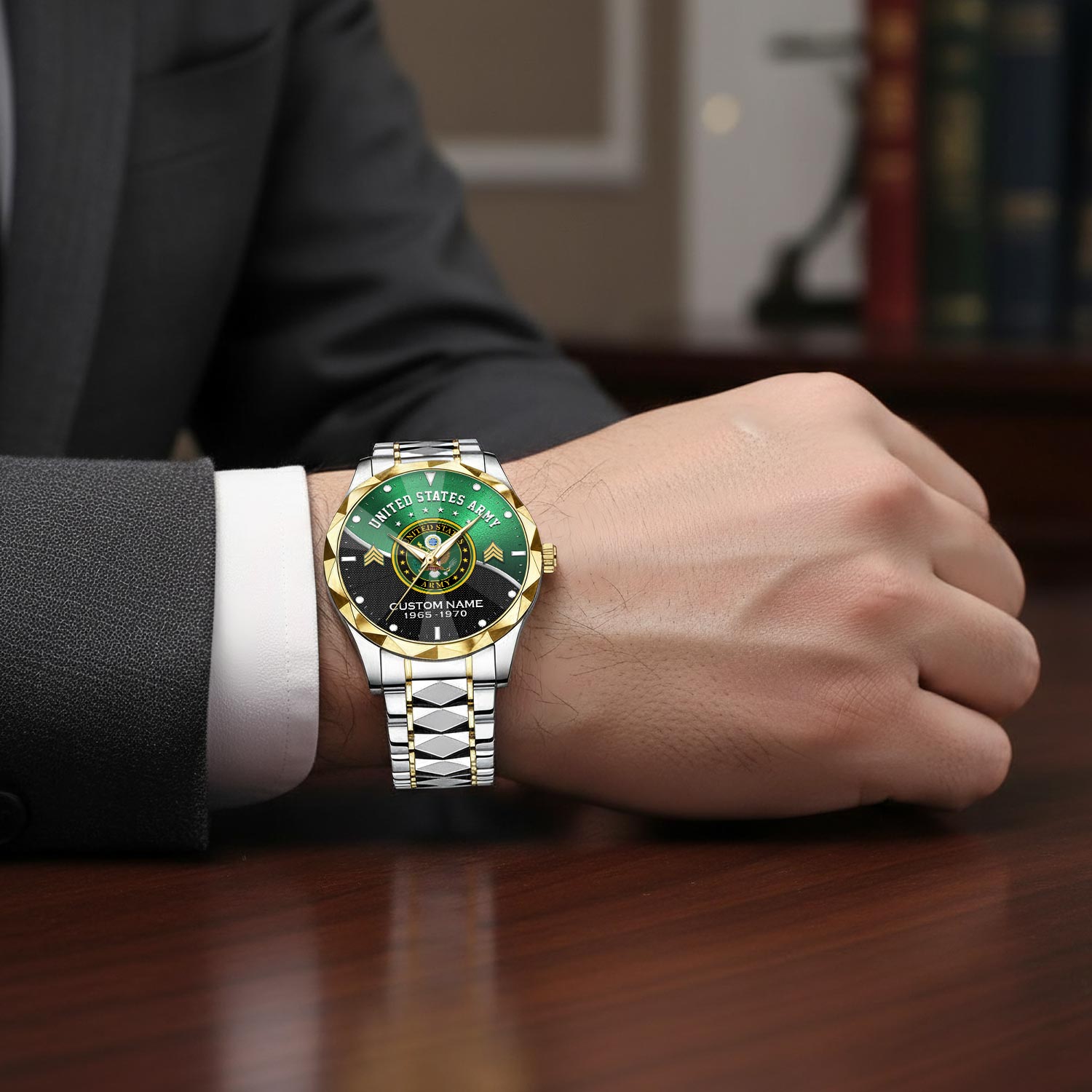 US Army, Lest We Forget - Diamond-Cut Bezel Watch - Image 7