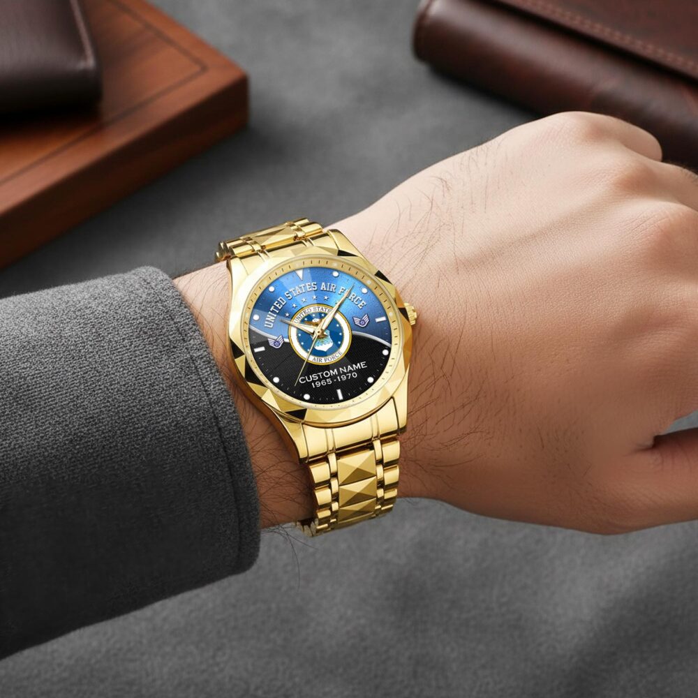 US Air Force, Remember - Honor - Respect - Diamond-Cut Bezel Watch - Image 5