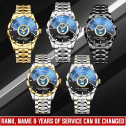 US Air Force, Remember - Honor - Respect - Diamond-Cut Bezel Watch