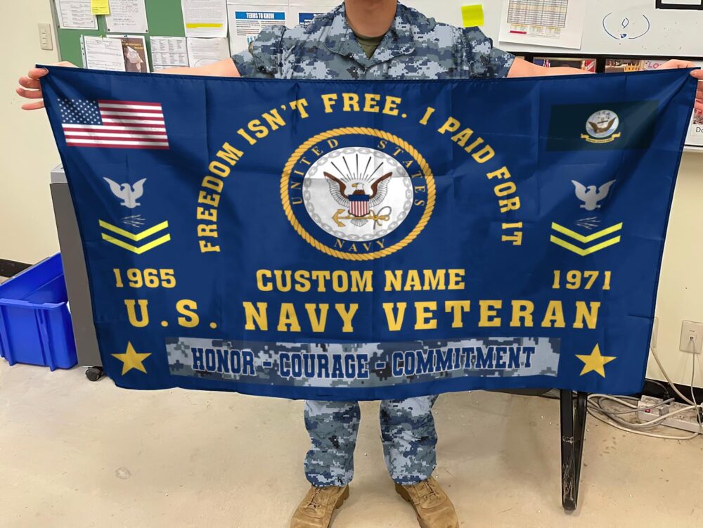 US Navy, Duty, Honor, Country - Flying Flag 5×8 Feet(152×244 Cm) - Image 3