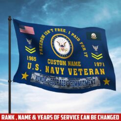 US Navy, No One Fights Alone - Flying Flag 3×5 Feet(90×150 Cm)