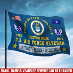 US Air Force , E 4 Air Force Sergeant - Flying Flag 3×5 Feet(90×150 Cm)