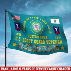 US Coast Guard, E 4 Gold - Flying Flag 3×5 Feet(90×150 Cm)