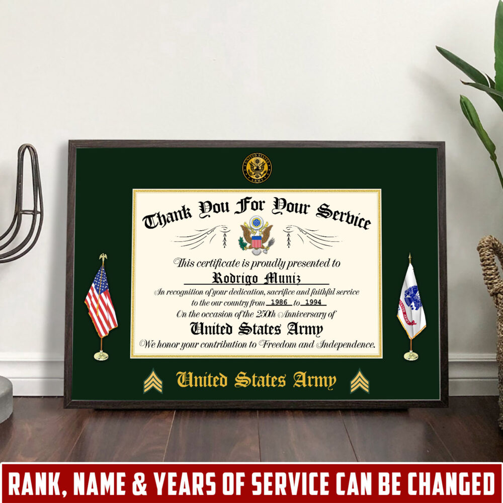 US Army, O 6 Army Colonel - Poster 10x8in