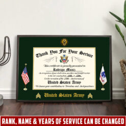 US Army, No One Fights Alone - Poster With Frame 10x8in (Recommended)