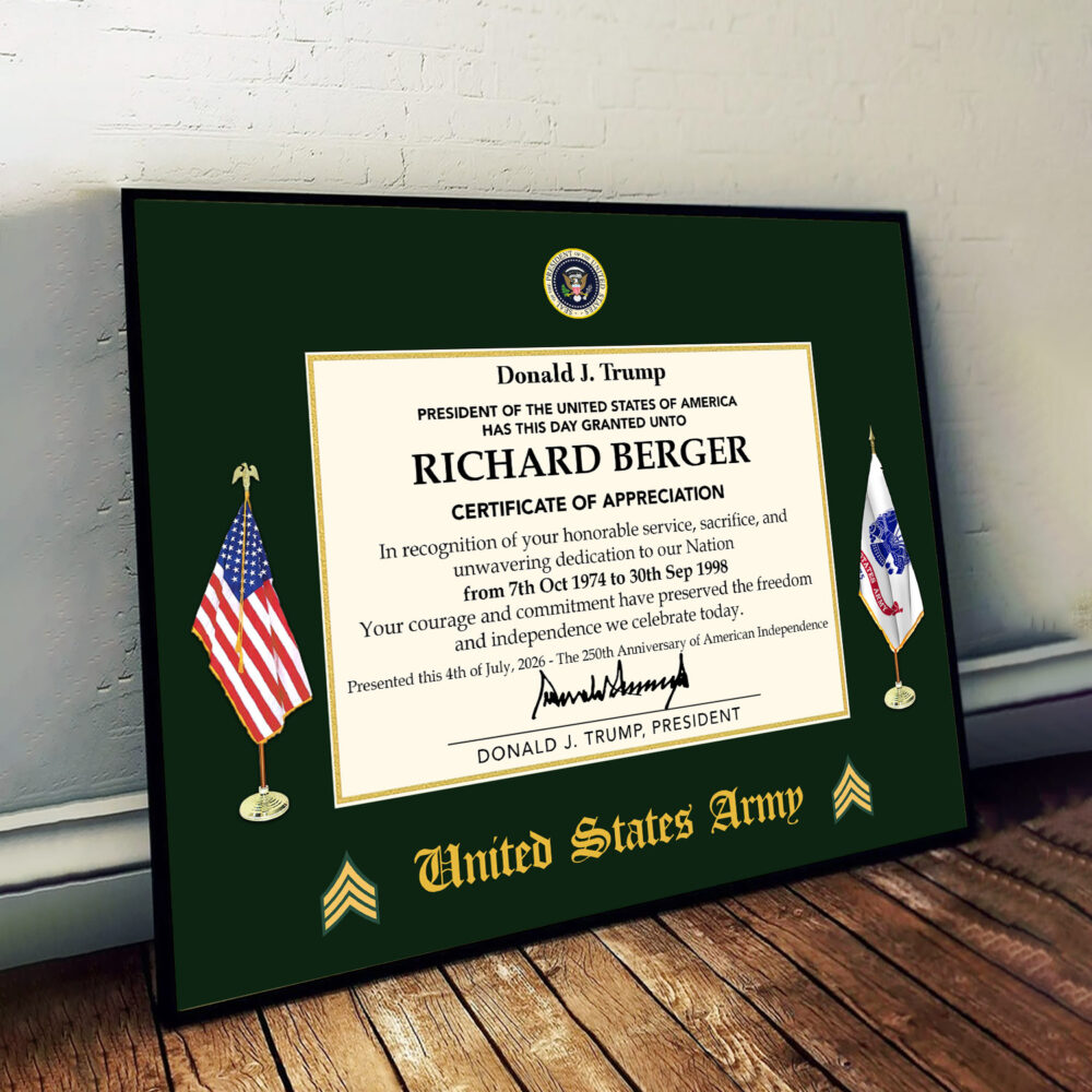 US Army, Honor The Fallen - Poster With Frame 10x8in (Recommended) - Image 2