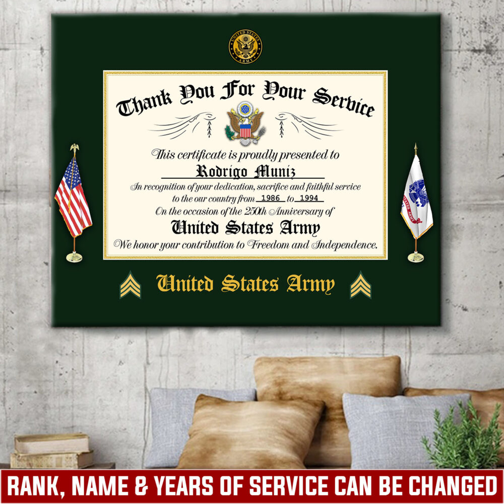 US Army, I Walked The Walk - Canvas (With Frame) 16x12in