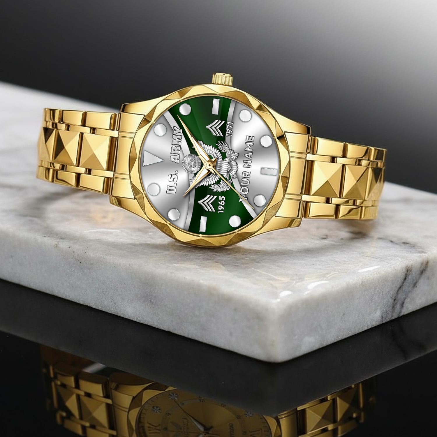 US Army - Diamond-Cut Bezel Watch - Image 2