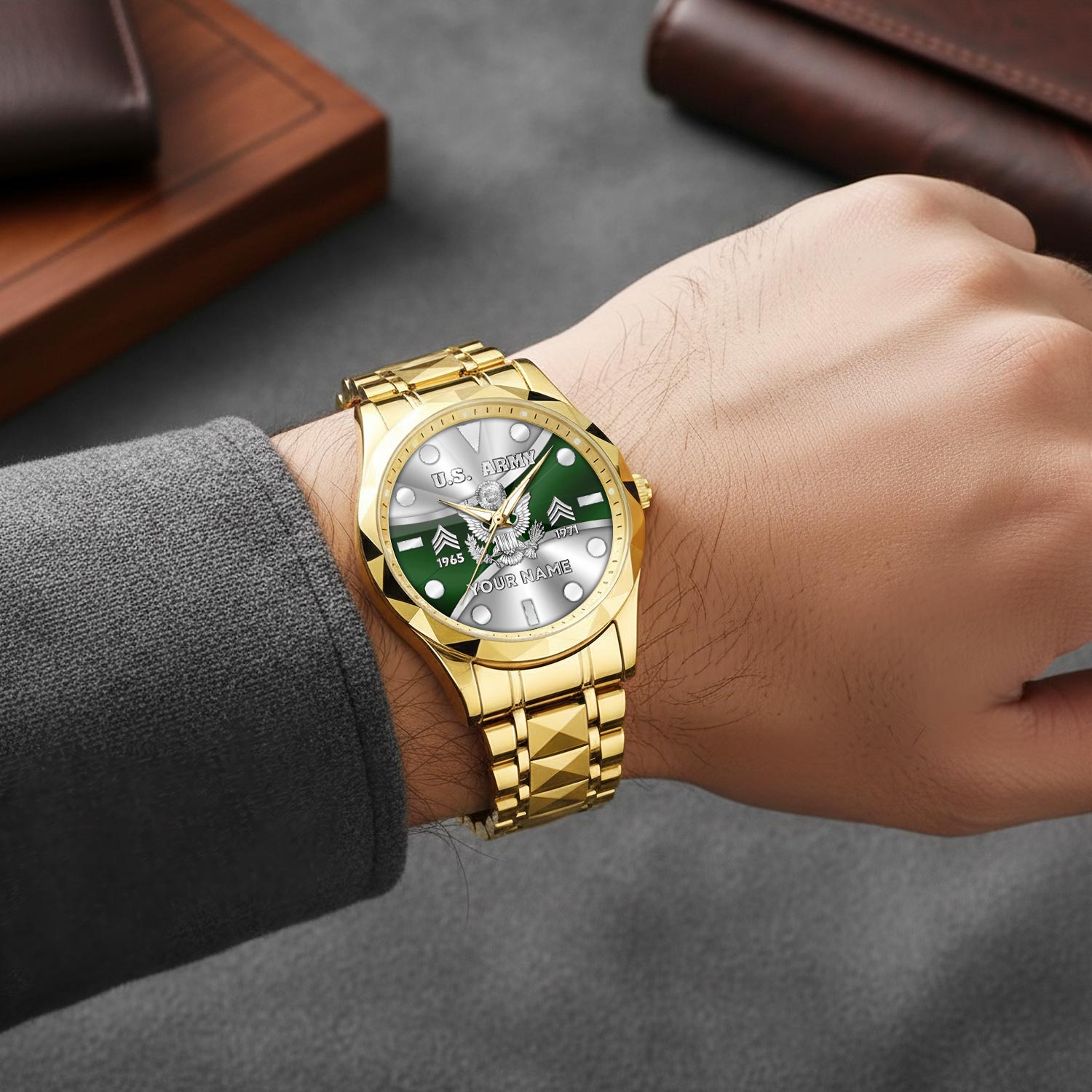 US Army - Diamond-Cut Bezel Watch - Image 5