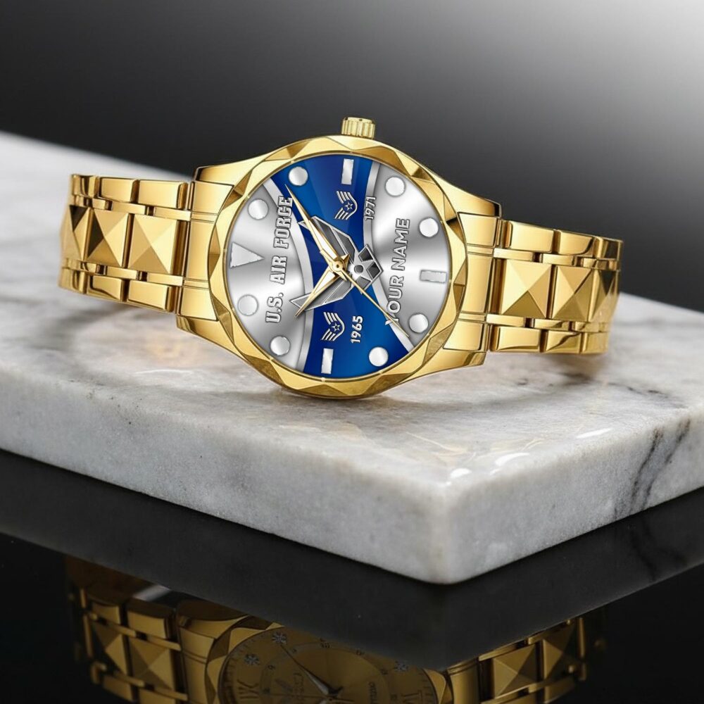 US Air Force, E 9 Air Force Command Chief Master Sergeant - Diamond-Cut Bezel Watch - Image 2