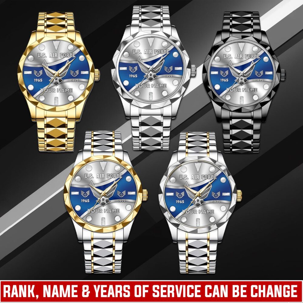 US Air Force, E 9 Air Force Command Chief Master Sergeant - Diamond-Cut Bezel Watch