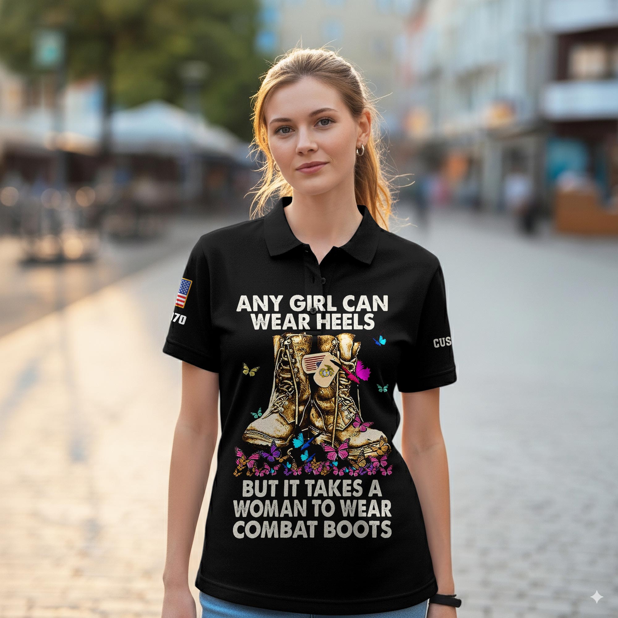 US Marine Corps, Once A Marine, Always A Marine - Women Polo Shirt - Image 2