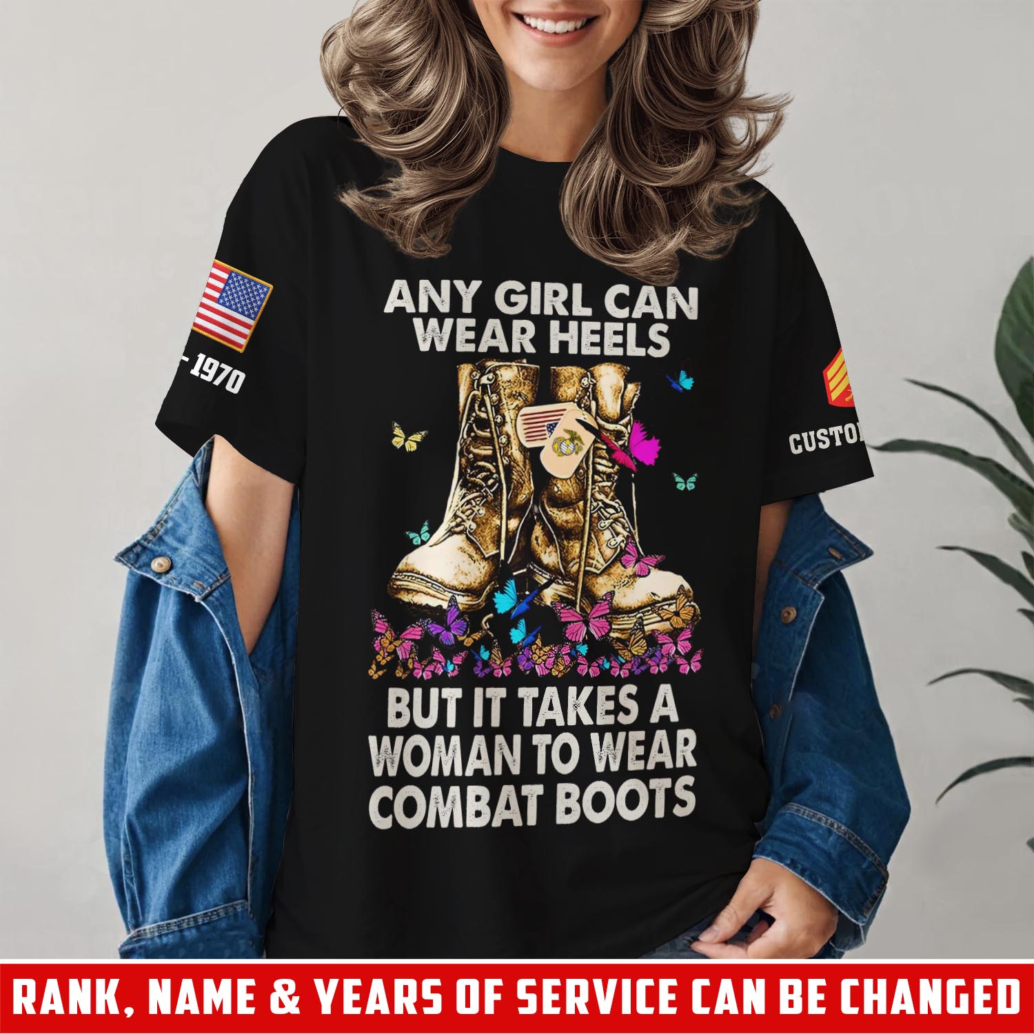 US Marine Corps, American By Birth, Veteran By Choice - Women T-Shirt