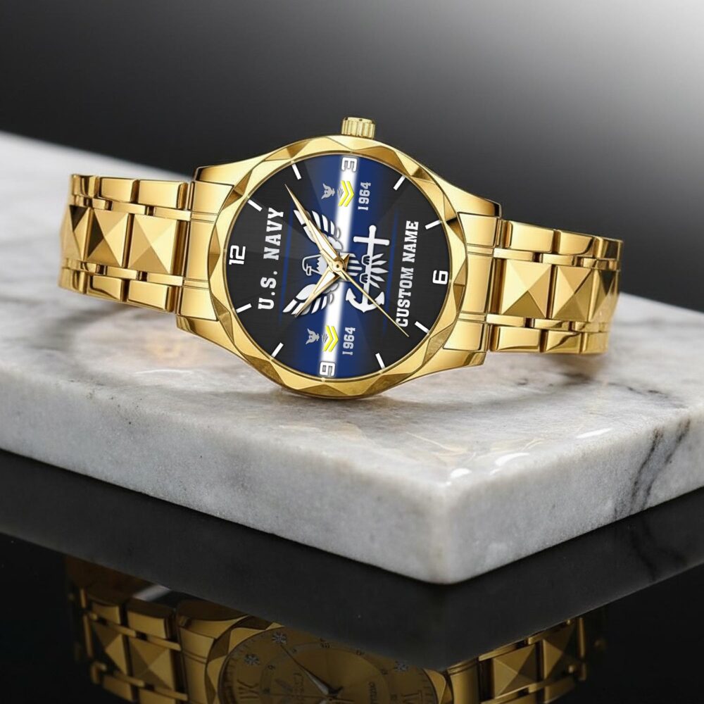 US Navy, All Gave Some, Some Gave All - Diamond-Cut Bezel Watch - Image 2