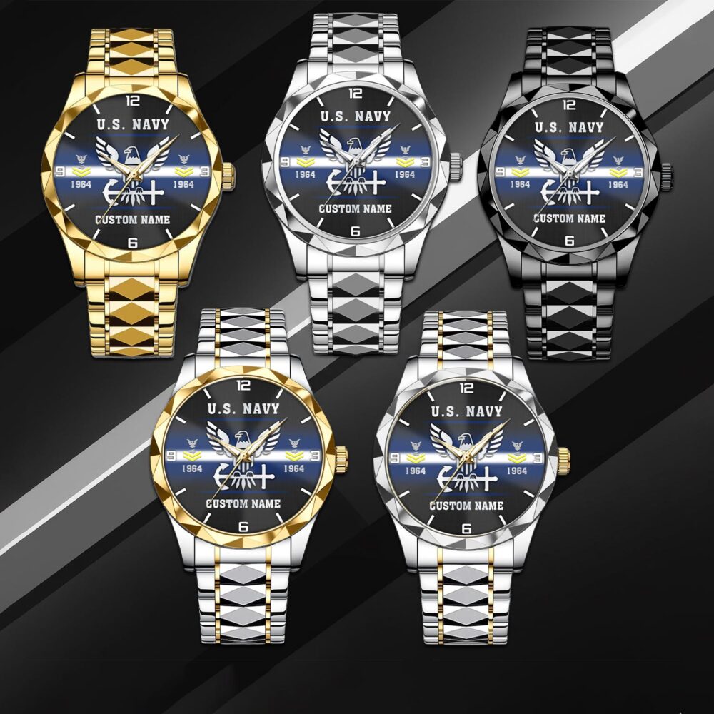 US Navy, All Gave Some, Some Gave All - Diamond-Cut Bezel Watch - Image 3