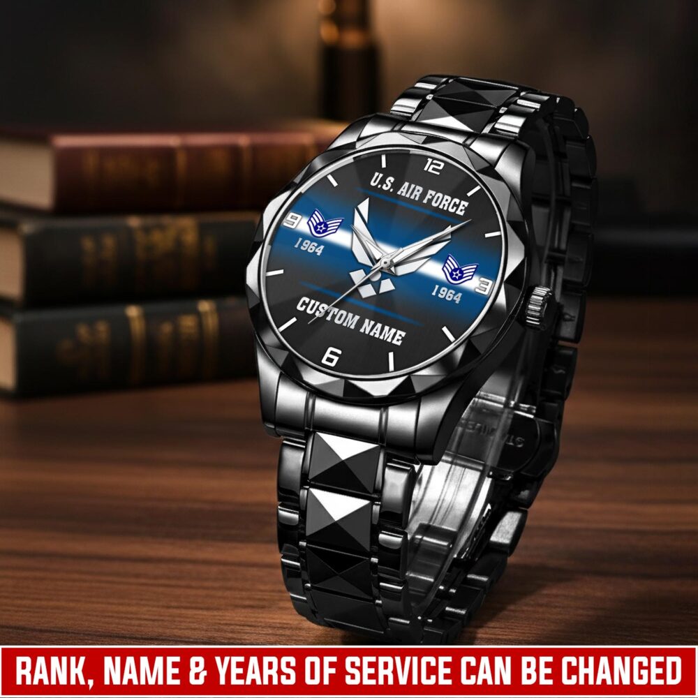 US Air Force, E 7 Air Force Master Sergeant - Diamond-Cut Bezel Watch