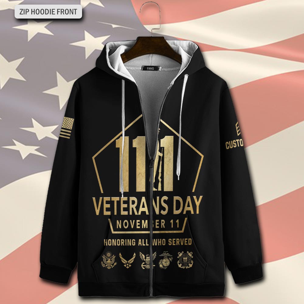 US Army, All Gave Some, Some Gave All - Zip Hoodie - Image 2