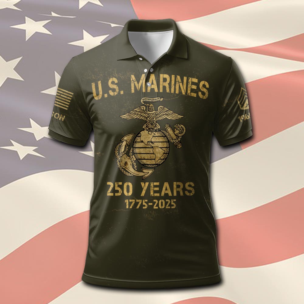 US Marine Corps, O 3 Marines Captain - Polo Shirt - Image 2