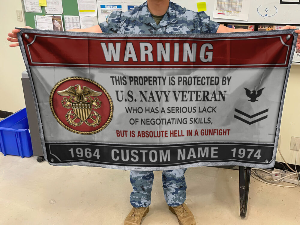 US Navy, Honor, Duty, Service - Flying Flag 5×8 Feet(152×244 Cm) - Image 3