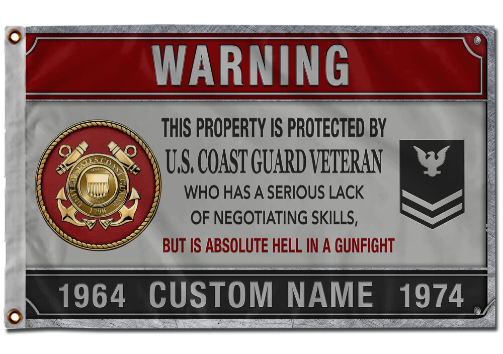 US Coast Guard, E 5 Red - Flying Flag 5×8 Feet(152×244 Cm) - Image 2