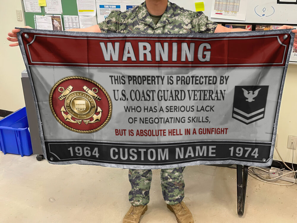 US Coast Guard, E 5 Red - Flying Flag 5×8 Feet(152×244 Cm) - Image 3